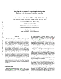 DeepFreak: Learning Crystallography Diffraction Patterns with Automated
  Machine Learning
