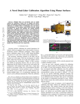 A Novel Dual-Lidar Calibration Algorithm Using Planar Surfaces