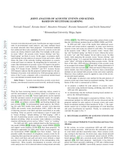 Joint Analysis of Acoustic Events and Scenes Based on Multitask Learning