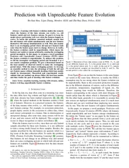 Prediction with Unpredictable Feature Evolution