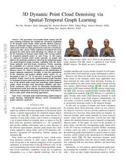 3D Dynamic Point Cloud Denoising via Spatial-Temporal Graph Learning