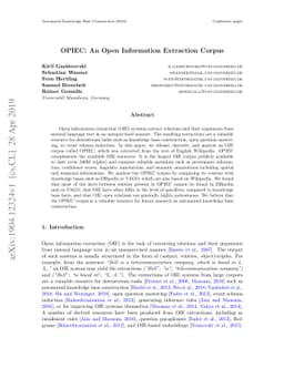 OPIEC: An Open Information Extraction Corpus
