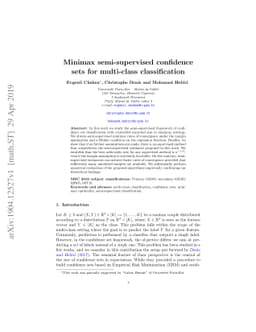 Minimax semi-supervised confidence sets for multi-class classification