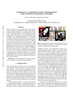 Everyone is a Cartoonist: Selfie Cartoonization with Attentive
  Adversarial Networks