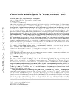 Computational Attention System for Children, Adults and Elderly