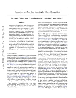 Context-Aware Zero-Shot Learning for Object Recognition