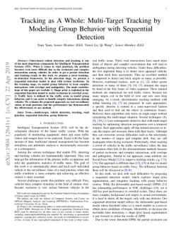 Tracking as A Whole: Multi-Target Tracking by Modeling Group Behavior
  with Sequential Detection