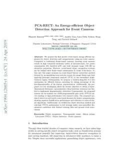 PCA-RECT: An Energy-efficient Object Detection Approach for Event
  Cameras