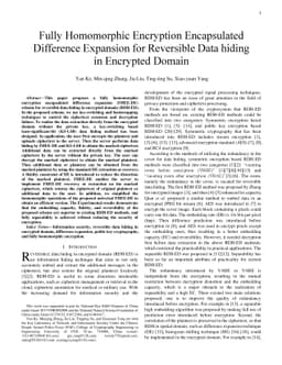 Fully Homomorphic Encryption Encapsulated Difference Expansion for
  Reversible Data hiding in Encrypted Domain