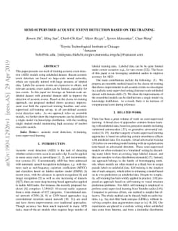 Semi-supervised Acoustic Event Detection based on tri-training
