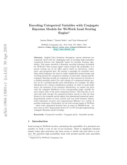Encoding Categorical Variables with Conjugate Bayesian Models for WeWork
  Lead Scoring Engine