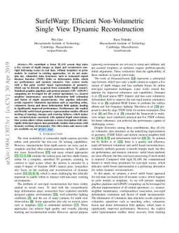 SurfelWarp: Efficient Non-Volumetric Single View Dynamic Reconstruction