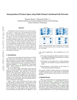 Interpretation of Feature Space using Multi-Channel Attentional
  Sub-Networks