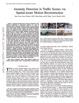Anomaly Detection in Traffic Scenes via Spatial-aware Motion
  Reconstruction