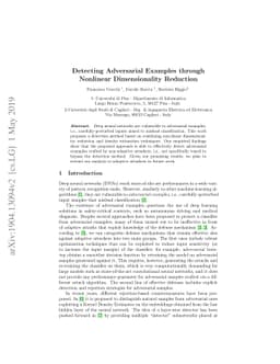 Detecting Adversarial Examples through Nonlinear Dimensionality
  Reduction