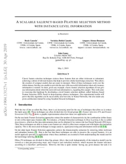 A scalable saliency-based Feature selection method with instance level
  information