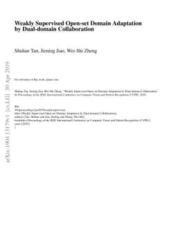 Weakly Supervised Open-set Domain Adaptation by Dual-domain
  Collaboration