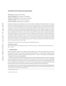 Test Selection for Deep Learning Systems