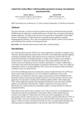 GaborNet: Gabor filters with learnable parameters in deep convolutional
  neural networks