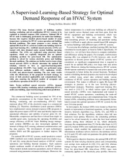 A supervised-learning-based strategy for optimal demand response of an
  HVAC System