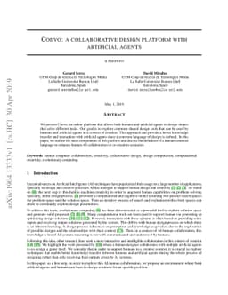 Coevo: a collaborative design platform with artificial agents
