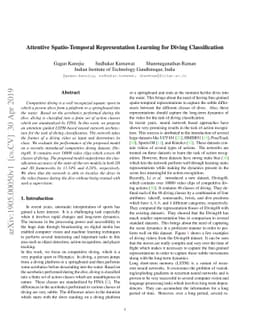 Attentive Spatio-Temporal Representation Learning for Diving
  Classification