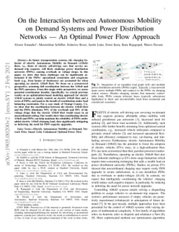 On the Interaction between Autonomous Mobility on Demand Systems and
  Power Distribution Networks -- An Optimal Power Flow Approach