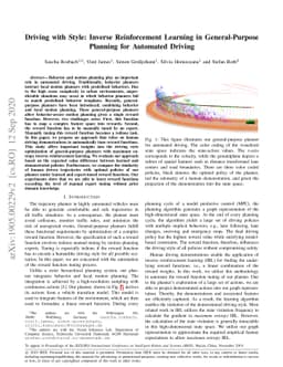 Driving with Style: Inverse Reinforcement Learning in General-Purpose
  Planning for Automated Driving