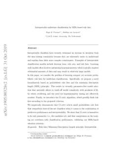 Interpretable multiclass classification by MDL-based rule lists