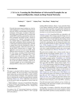 NATTACK: Learning the Distributions of Adversarial Examples for an
  Improved Black-Box Attack on Deep Neural Networks