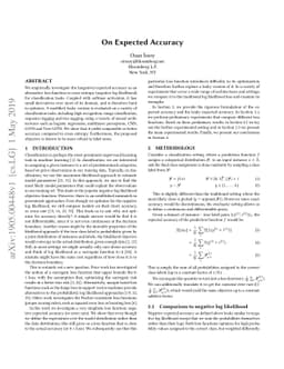 On Expected Accuracy