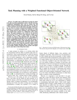 Task Planning with a Weighted Functional Object-Oriented Network