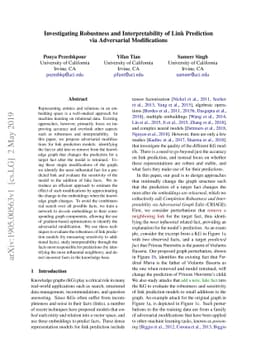 Investigating Robustness and Interpretability of Link Prediction via
  Adversarial Modifications