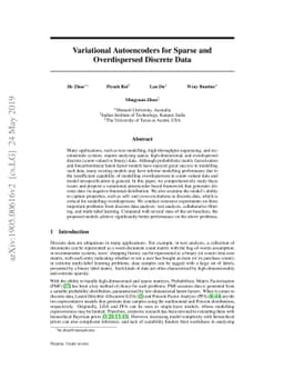 Variational Autoencoders for Sparse and Overdispersed Discrete Data