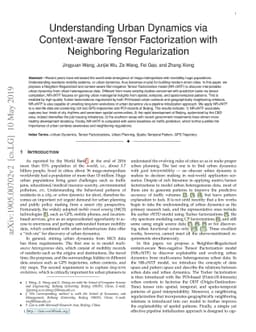 Understanding Urban Dynamics via Context-aware Tensor Factorization with
  Neighboring Regularization