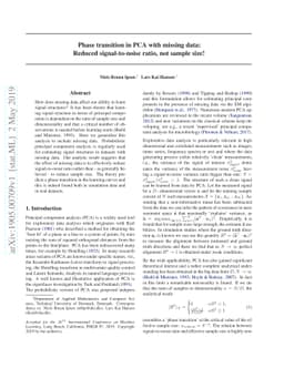 Phase transition in PCA with missing data: Reduced signal-to-noise
  ratio, not sample size!