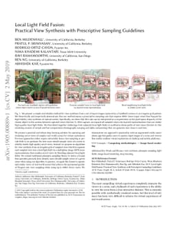 Local Light Field Fusion: Practical View Synthesis with Prescriptive
  Sampling Guidelines