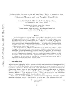 Submodular Streaming in All its Glory: Tight Approximation, Minimum
  Memory and Low Adaptive Complexity