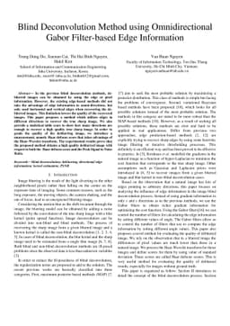 Blind Deconvolution Method using Omnidirectional Gabor Filter-based Edge
  Information