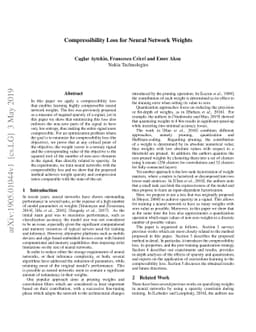 Compressibility Loss for Neural Network Weights