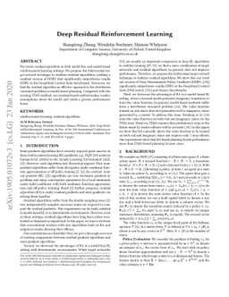 Deep Residual Reinforcement Learning