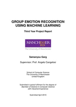 Group Emotion Recognition Using Machine Learning