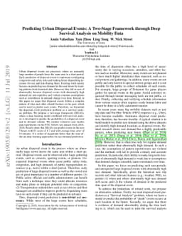 Predicting Urban Dispersal Events: A Two-Stage Framework through Deep
  Survival Analysis on Mobility Data