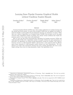 Learning Some Popular Gaussian Graphical Models without Condition Number
  Bounds