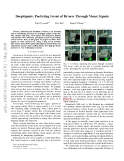 DeepSignals: Predicting Intent of Drivers Through Visual Signals