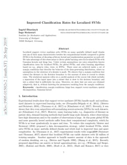 Improved Classification Rates for Localized SVMs