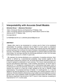Interpretability with Accurate Small Models