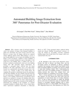 Automated building image extraction from 360° panoramas for
  postdisaster evaluation
