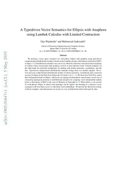 A Typedriven Vector Semantics for Ellipsis with Anaphora using Lambek
  Calculus with Limited Contraction