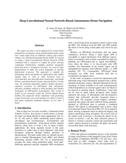 Deep Convolutional Neural Network-Based Autonomous Drone Navigation